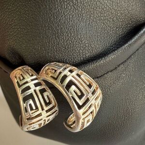 925 Vintage Elegant Silver Geometric Earrings